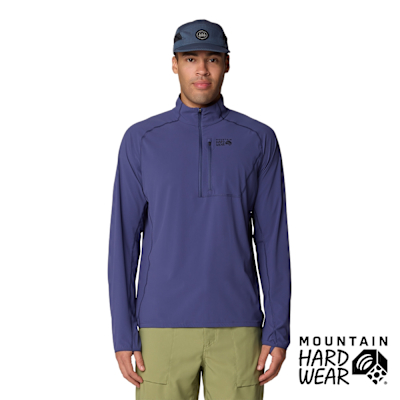 【Mountain Hardwear】Sunshield 1/2 Zip Men 防曬超輕量長袖上衣 藍金石 男款 #2110211