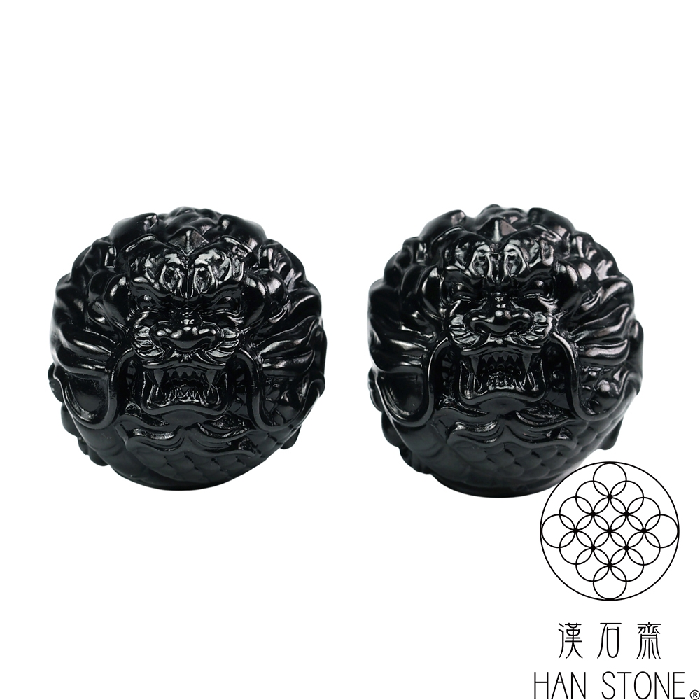 漢石齋】天然和田玉盤玩玉龍手珠墨玉(26*26mm*2pcs) | 漢石齋| Yahoo