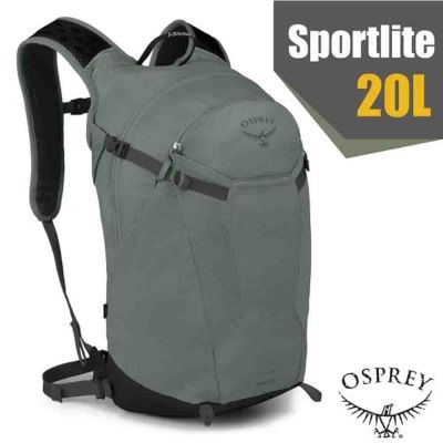【OSPREY】Sportlite 20 透氣背負登山健行背包 20L.雙肩休閒運動後背包/水袋隔間+緊急哨/ 松葉綠