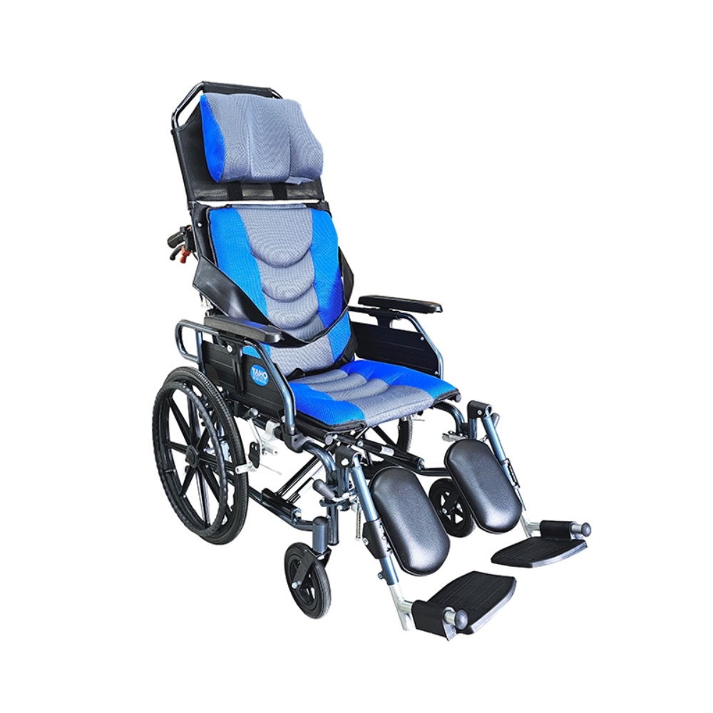 耀宏機械式輪椅未滅菌海夫健康生活館YAHO 超輕量鋁合金躺式輪椅中輪B款輪椅-附加功能A+B_YH118-1 | 多功能型輪椅|