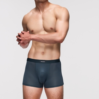 DADADO-機能系列-勁涼降溫透氣孔洞褲 M-LL合身平口內褲(深綠) GHC402DG