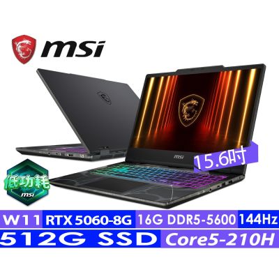 MSI微星 Cyborg 15 B2RWFKG-891TW 15.6吋電競筆電(Core5-210H/16G/512G SSD/RTX5060-8G/Win11)