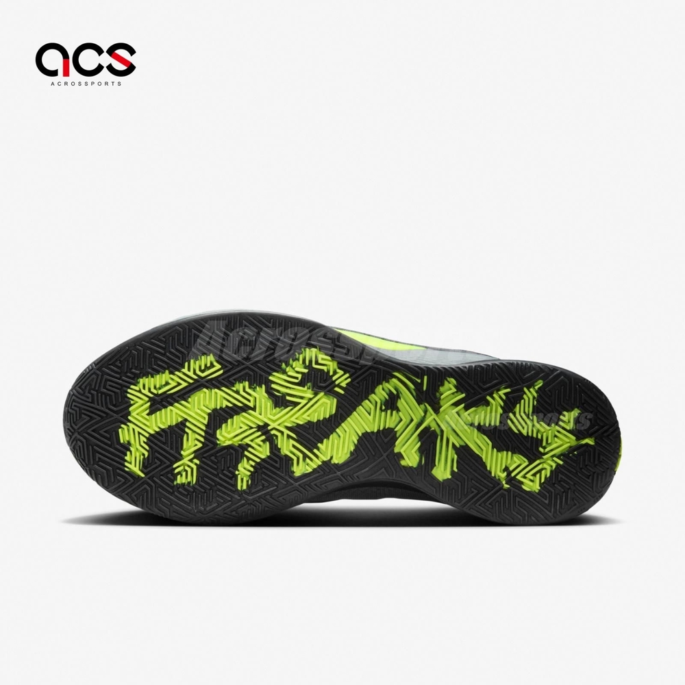 Nike 籃球鞋Giannis Freak 6 EP Naija 男鞋黑灰螢光綠字母哥氣墊FJ7807 