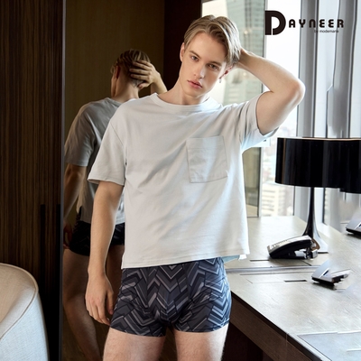 DAYNEER 印花貼身四角男內褲 M-XXL(幾何灰)