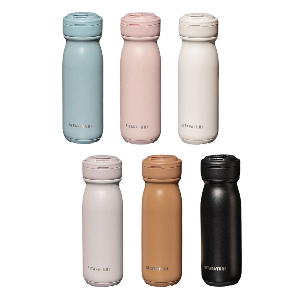 【H&R安室家】SITARAYURI 便攜雙飲304不鏽鋼保溫瓶527ml(H84)