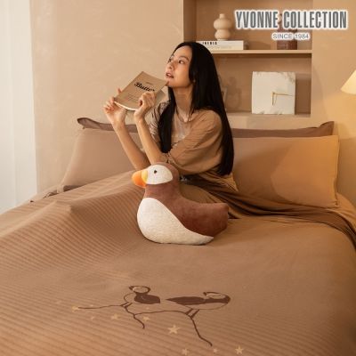 YVONNE 以旺傢飾 海鸚鵡雙人萬用毯-大地棕