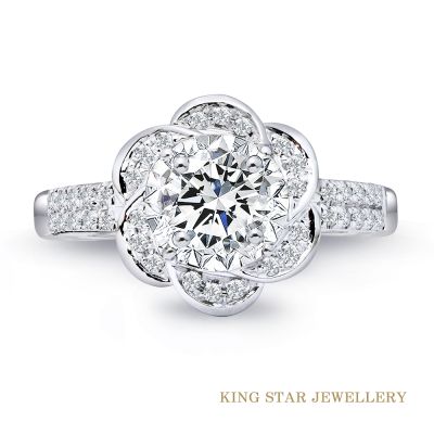 King Star 50分 DVS 18K金 天然鑽石戒指 花語(3 Excellent極優 八心八箭)