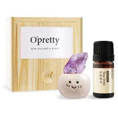 O'Pretty 歐沛媞 原創開運水晶擴香小歐寶-紫晶石+天然草本精油(任選)