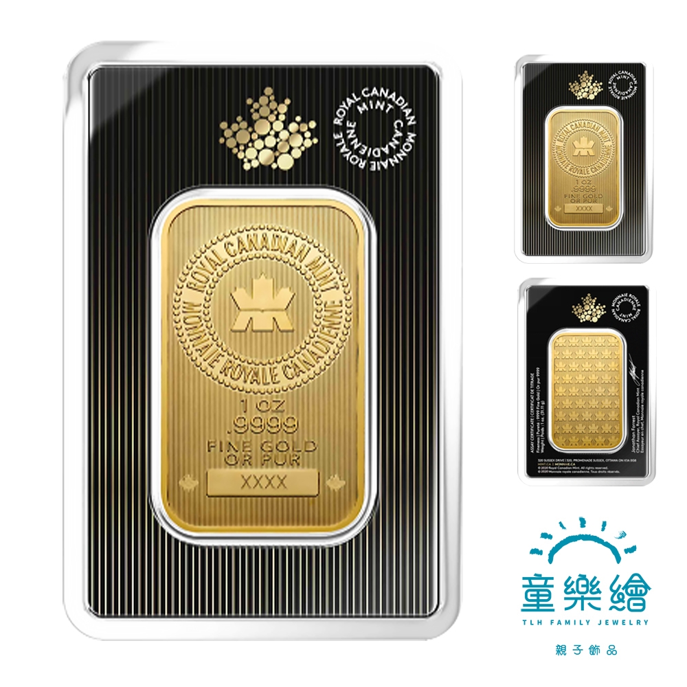 【童樂繪金飾】加拿大皇家鑄幣廠黃金金塊金條 1盎司 1oz (黃金9999) | 童樂繪金飾 | Yahoo購物中心