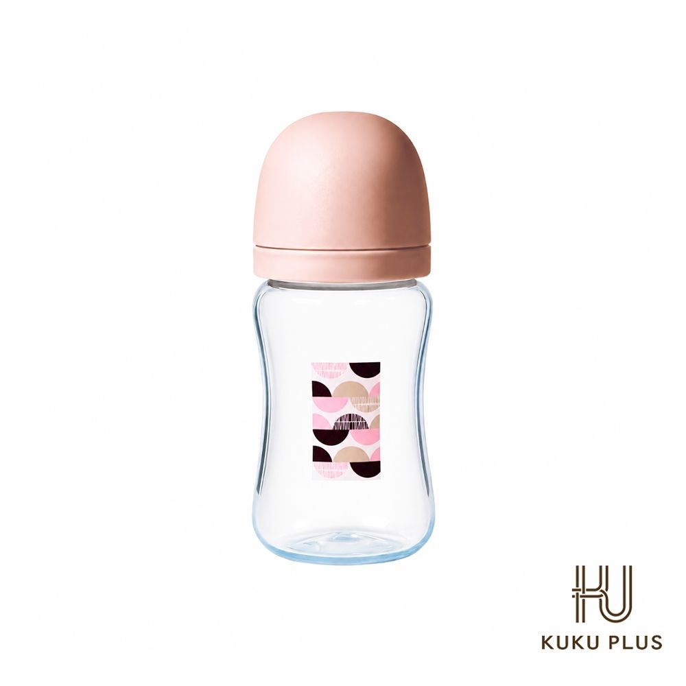 酷咕鴨 KUKU PLUS印記寬口PP奶瓶240ml (暖陽粉)
