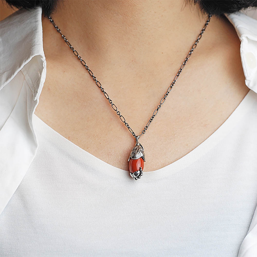 Georg Jensen 2024年度紅碧玉純銀項鍊| 項鍊| Yahoo購物中心