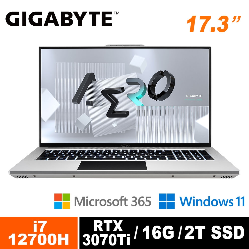 技嘉GIGABYTE AERO 17 XE5-73TW738HQ 17.3吋筆電(i7-12700H/RTX 3070Ti