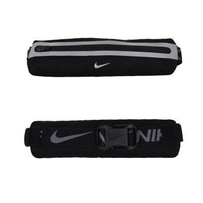 NIKE 彈性運動腰包4.0-臀包 側背包 斜背包 N1012417082OS 黑銀