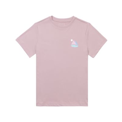 【The North Face 官方旗艦】北面女款粉色UPF50防曬短袖T恤｜8G7Z0SO