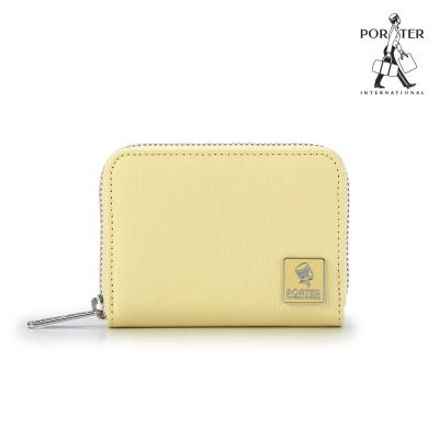 PORTER INTERNATIONAL - 復古品味MORI零錢包 - 鵝黃色