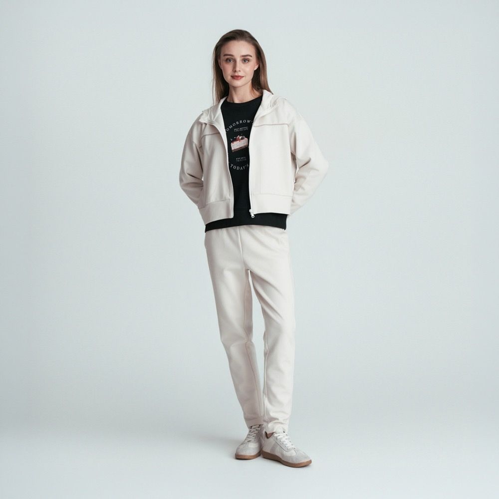 GIORDANO 女裝空氣棉合身鬆緊長褲 Essential Future系列【多色任選】 (06 白沙卡其)
