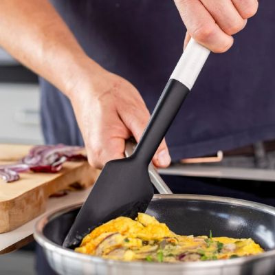 《KitchenAid》美國 不沾鍋矽膠刮刀(純白30cm) | 攪拌刮刀 奶油刮刀 抹刀