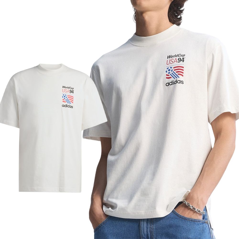 Adidas Gr Tee 男款 白色 印花 T恤 運動 休閒 短袖 KC5424