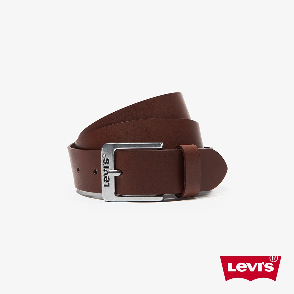 加購Levis 男款 真皮皮帶 / 精工Logo刻印釦頭 深棕