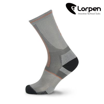 Lorpen 中性 Coolmax 輕量登山襪 PTLCC【灰橘】6210322 / 西班牙品牌 中筒健行襪