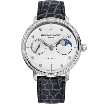 CONSTANT 康斯登 SLIMLINE 自製機芯 超薄月相 機械鑽錶 39mm/FC-702SD3SD6