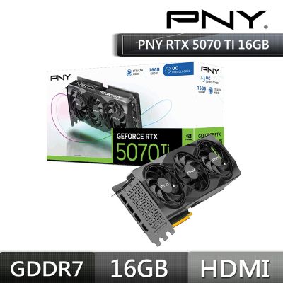 推★PNY RTX 5070Ti 16GB VCG5070T16TFXPB1-O 顯示卡 RTX 5070Ti