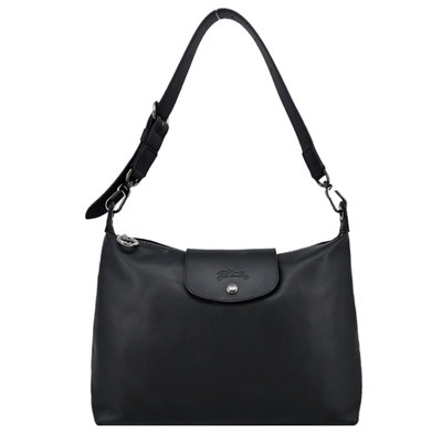 LONGCHAMP LE PLIAGE XTRA系列牛皮肩揹袋(中/黑)
