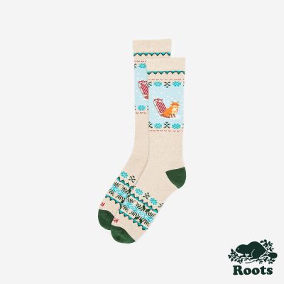 Roots 配件- WILDERNESS BOOT 長襪-燕麥色