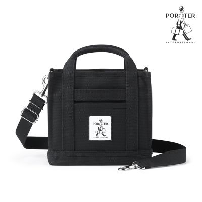 PORTER INTERNATIONAL - 簡約方正VAN手提包(S) - 黑色