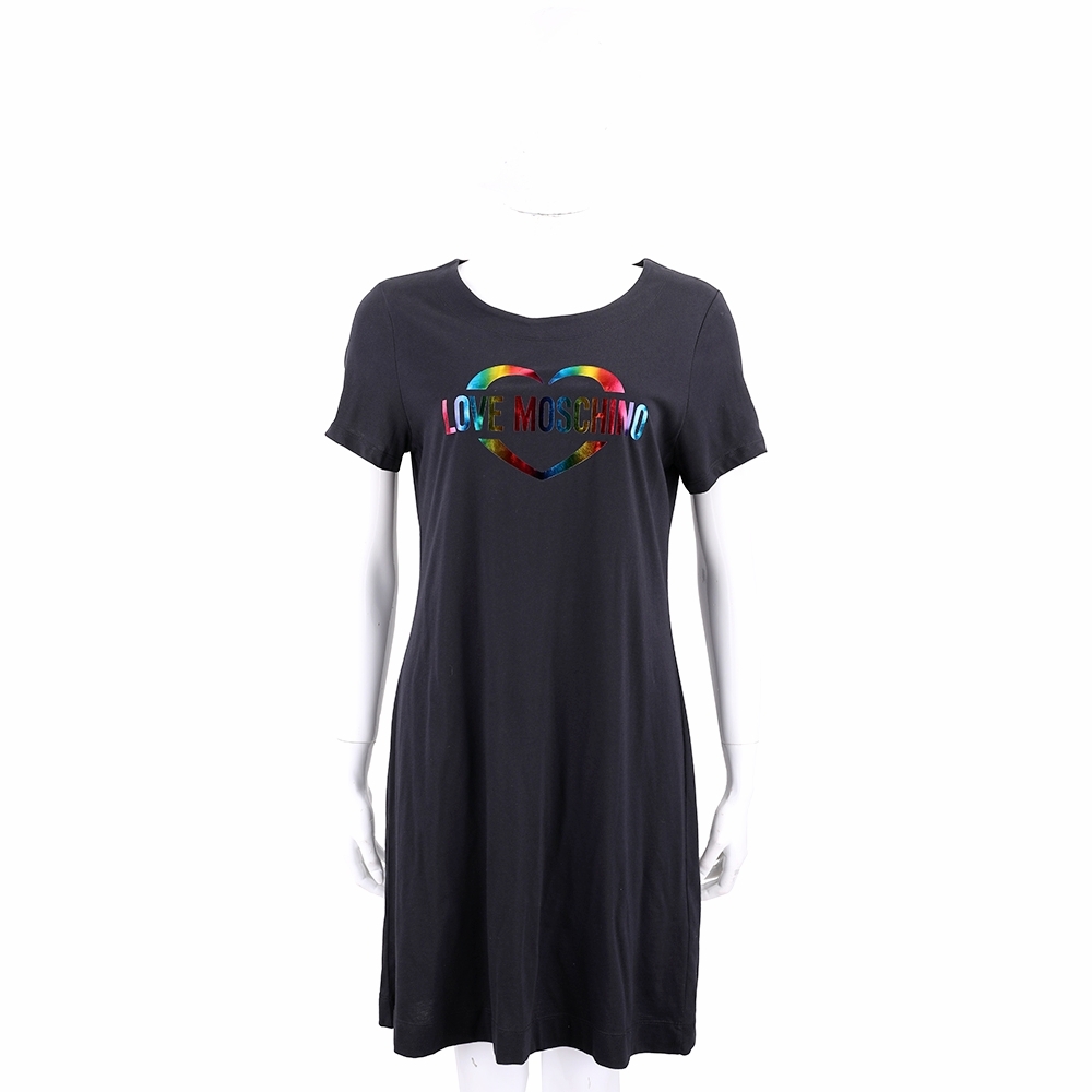 [精品潮T限時降] LOVE MOSCHINO 長版TEE 洋裝-4款可選 (霓彩愛心字母)