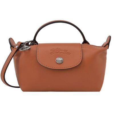 LONGCHAMP LE PLIAGE XTRA系列牛皮化妝/斜背包(迷你/腰果)