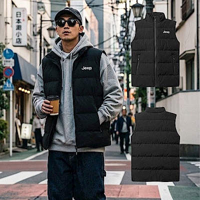 JEEP 戶外 美式工裝  戶外休閒立領背心  男女可穿