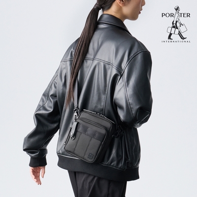 PORTER INTERNATIONAL - 自信經典NEW HEAT斜背包 - 全黑