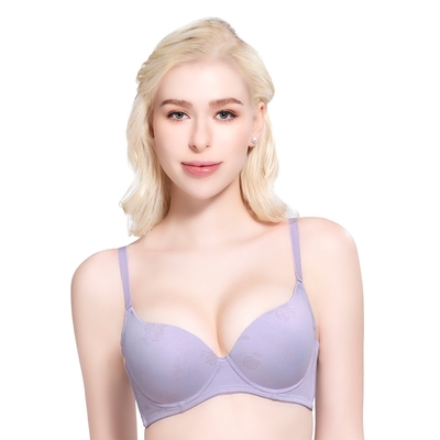 思薇爾 無痕美人系列A-D罩壓模素面無痕包覆女內衣(紫蘇色)