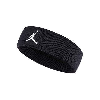 NIKE JORDAN JUMPMAN 單色頭帶-飛人喬登 籃球 NBA 一條入 JKN00010OS 黑白