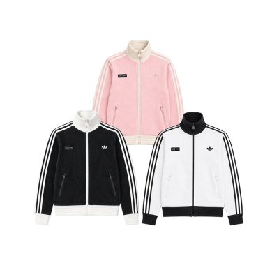 Jennie x Adidas Originals 立領燈芯絨外套 聯名 復古 短版 運動外套 黑/白/粉