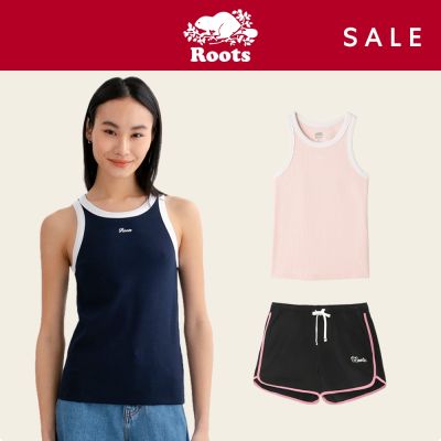 女裝 精選Roots海狸LOGO短袖上衣或背心或短褲-多款選