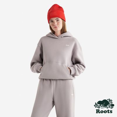 Roots女裝- CLOUD 連帽上衣-鐵灰色