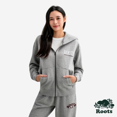 Roots女裝- NOUVEAU CLASSIC 連帽外套-灰色
