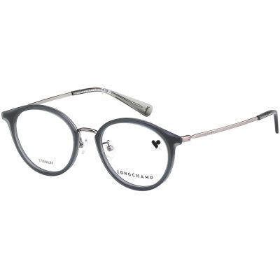 LONGCHAMP 純鈦 光學眼鏡(灰藍色配銀色)LO2528LBJ