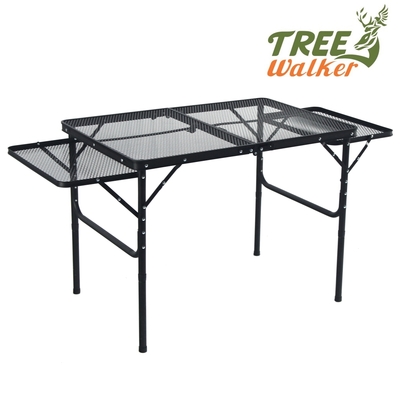 TREEWALKER 加大款雙側開摺疊鋼網桌(兩段高度可調)