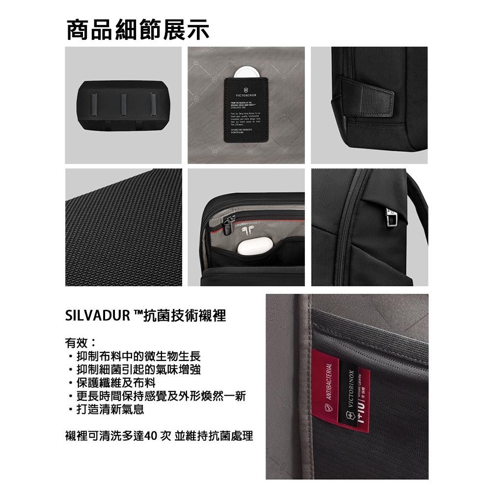 VICTORINOX 瑞士維氏Architecture Urban2 城市系列斜背包6x22x16 黑
