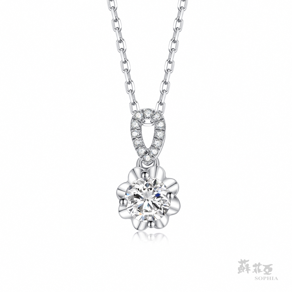 SOPHIA 蘇菲亞珠寶 - 幸福捧花 1.00克拉 F/VS2 18K金 鑽石項墜