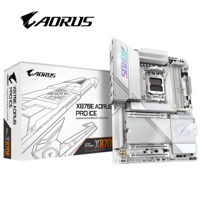 技嘉 X870E AORUS PRO ICE 主機板+美光 PRO D5 32G*2 6400 超頻 雙通 CL40 黑散熱片記憶體
