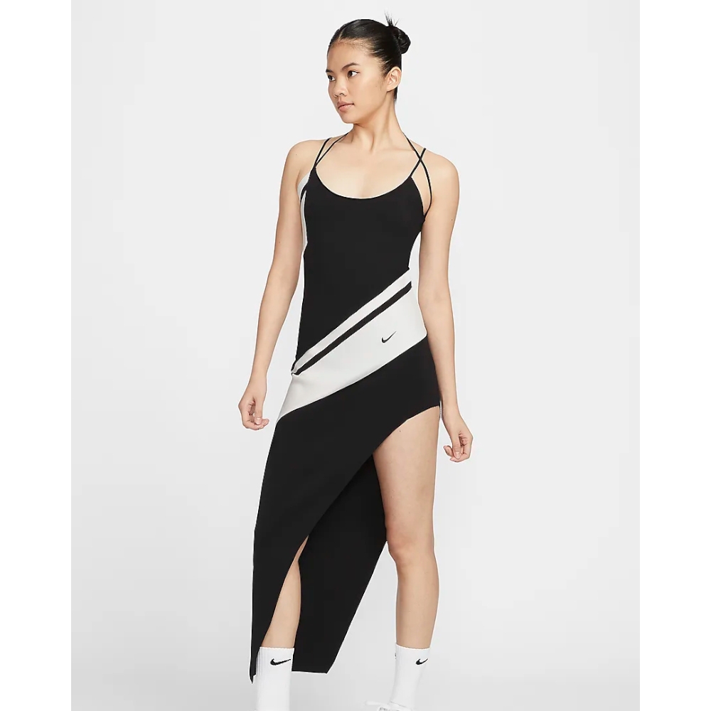 NIKE AS W NSW ASSYM KNIT DRESS MDC 女洋裝-黑-FN2306010