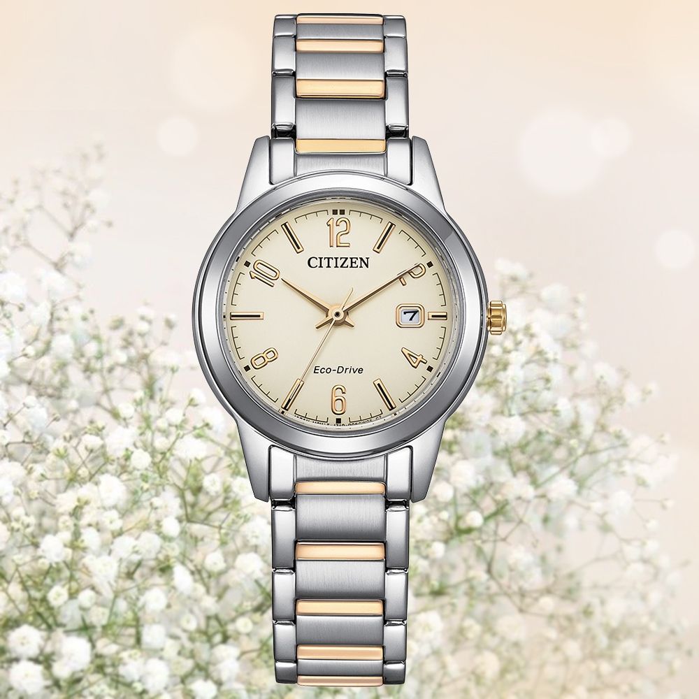 CITIZEN 星辰 LADYS系列 光動能 日式簡約 淑女錶 送禮 禮物 推薦 FE1244-72A