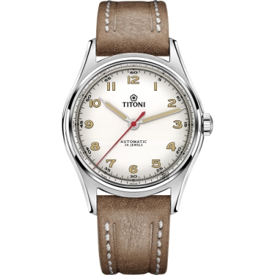 TITONI 梅花錶 傳承系列百周年紀念機械錶 開學換新季 送禮推薦-39mm 83019 S-ST-639
