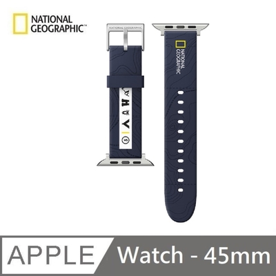 National Geographic 國家地理 Apple Watch 矽膠錶帶 45mm - 海軍藍