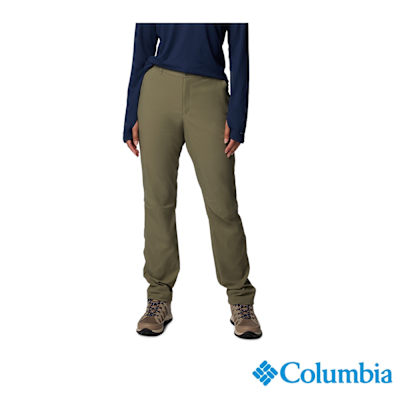 Columbia 哥倫比亞 女款 - 防潑水長褲-軍綠-UAK56460AG/JS