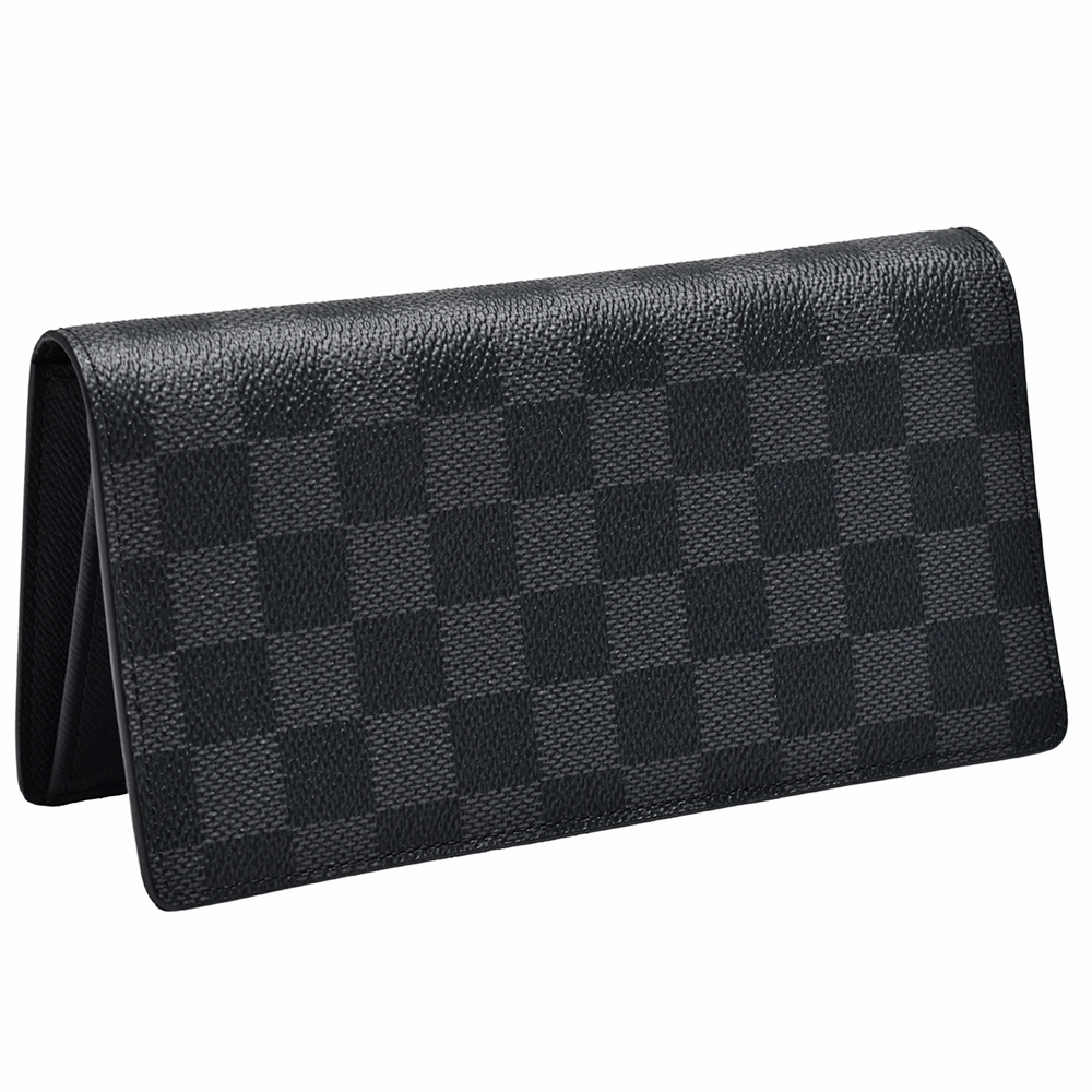 LV Louis Vuitton路易威登N62665 BRAZZA經典Damier棋盤格摺疊長夾| LV